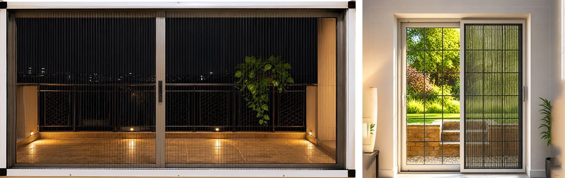 Modern mosquito net installation for home protection